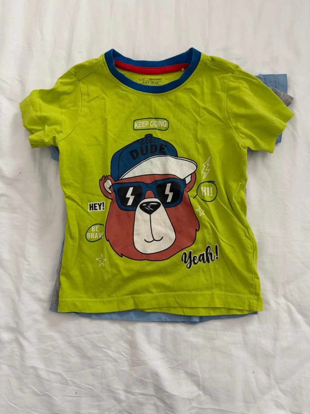 GAP Lime Green 'Cool Dude' Bear Graphic Tee